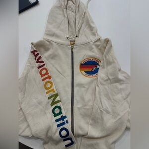 Aviator nation zip up hoodie